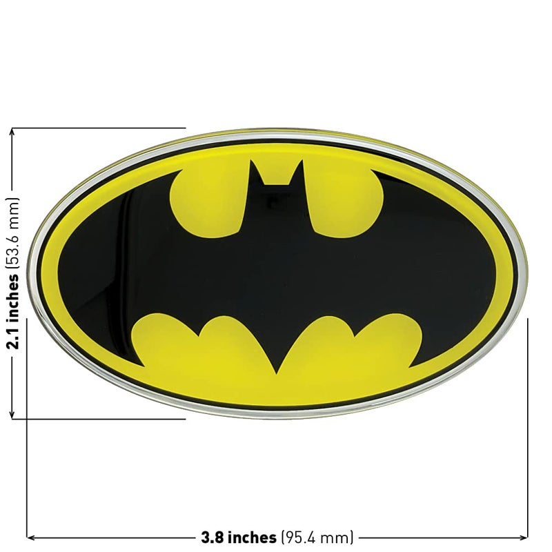 Fan Emblems DC Comics Heroes and Villains Domed Chrome Decal - Classic Logos (Classic Batman Logo (Black-Yellow)) - Image 2